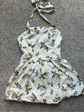 Women’s Sim & Sam Halter Dress with Lemon & Floral Print